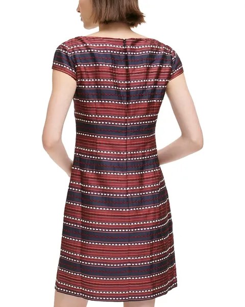 Платье Vince Camuto Jacquard Cap Sleeve Shift Dress, цвет Navy Multi