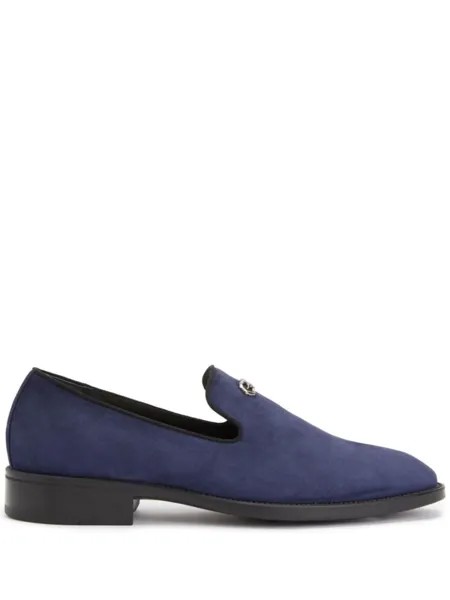 Giuseppe Zanotti лоферы Imrham с логотипом, синий