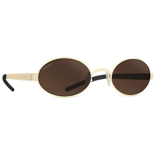 Солнцезащитные очки Gresso, круглые, с защитой от УФ, золотой