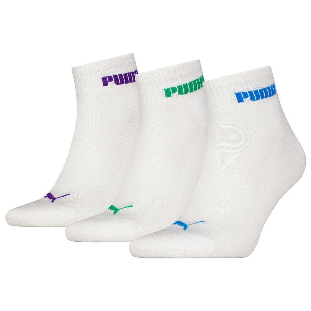 Носки Puma New Generation Cushioned 3 Units Quarter short 3 шт, белый