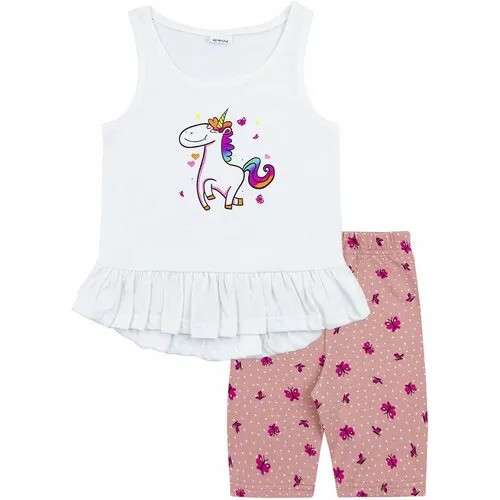 Комплект одежды  YOULALA для девочек, майка, повседневный стиль, размер 92, 98, розовый