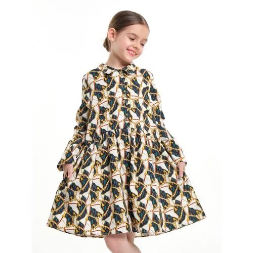 Платье для девочек Mini Maxi, модель 7921, цвет цепи, размер 134