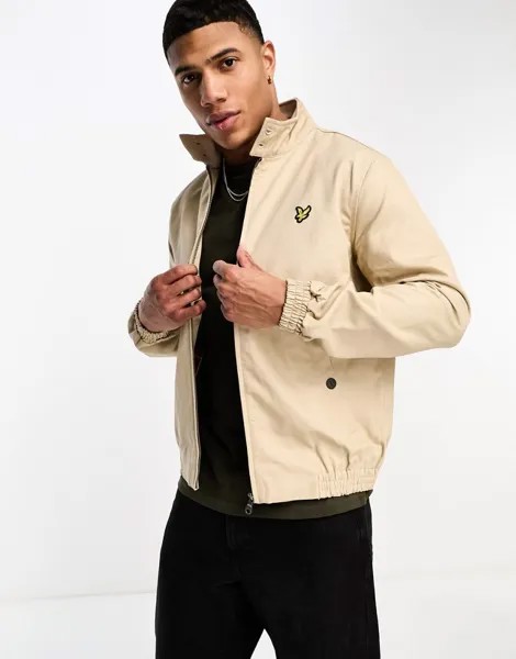 Темно-синяя куртка Харрингтон с логотипом Lyle & Scott