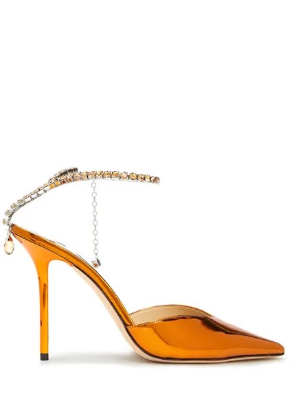 Saeda медные кожаные туфли на каблуке Jimmy Choo
