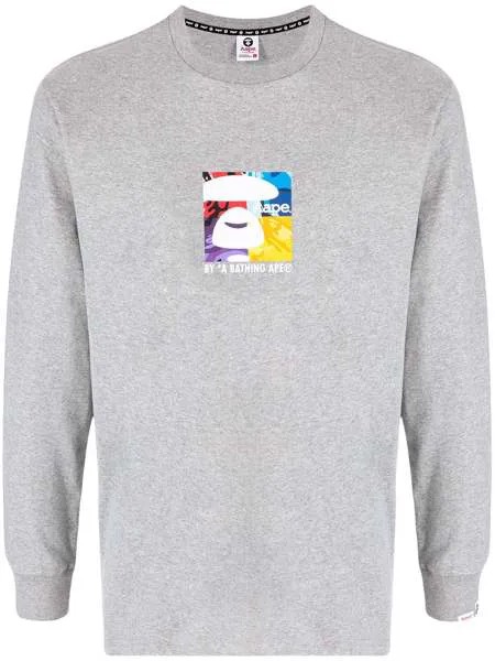 AAPE BY *A BATHING APE® футболка с длинными рукавами и логотипом