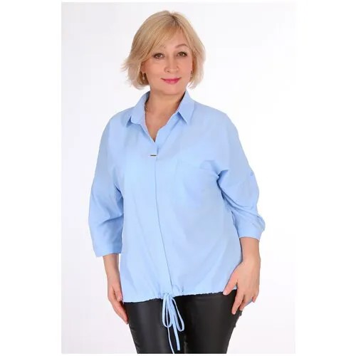 Блуза  H.T.H., размер 46, голубой