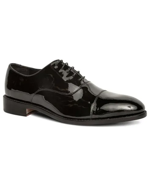 Мужские кожаные модельные туфли-оксфорды clinton tux cap-toe Anthony Veer, черный