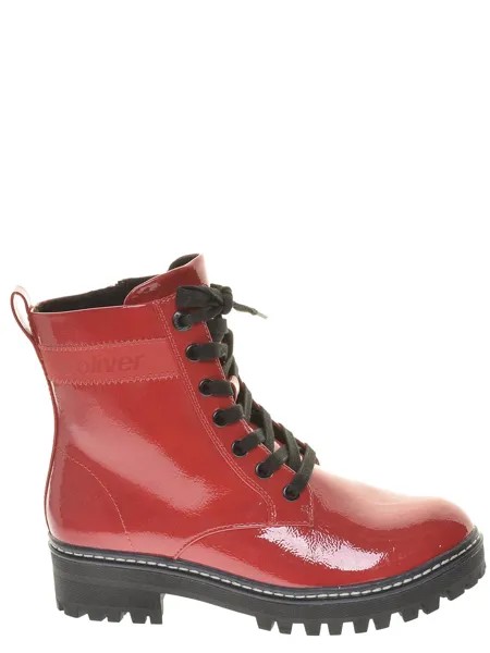 Ботинки sOliver женские демисезонные, размер 36, цвет красный, артикул 25256-25-504