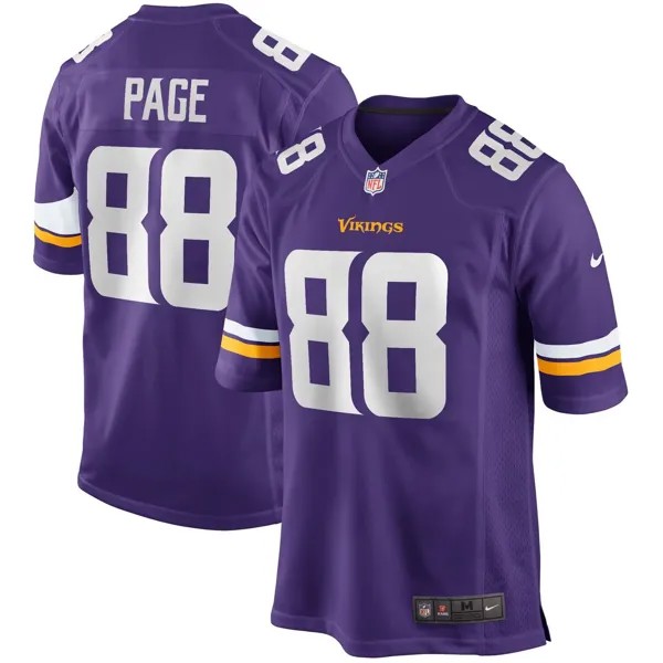 Мужская фиолетовая майка игрока пенсионера Alan Page Minnesota Vikings Game Nike