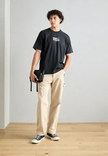 Футболки с принтом GRAPHIC OVERZIDED FIT Marc O'Polo DENIM, черный