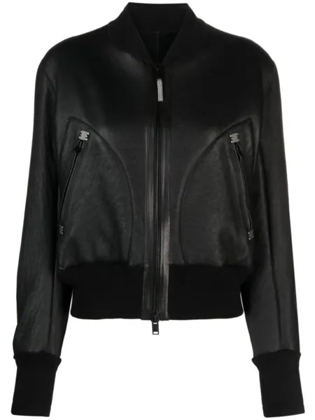 Isaac Sellam Experience zip-up leather bomber jacket, черный