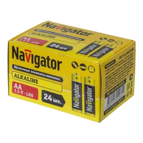 Элемент питания Navigator 14 060 NBT-NPE-LR6-BOX24, блистер 24 штуки