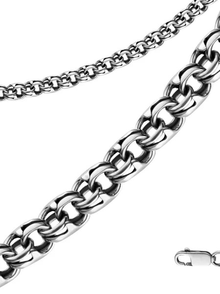 Цепочка мужская TOP CRYSTAL 40562009 Бисмарк из серебра, 70 см