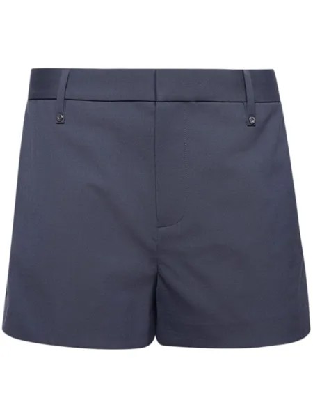 Dion Lee шорты строгого кроя с люверсами, серый