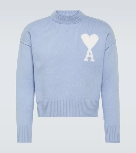 Шерстяной свитер ami de cœur Ami Paris, синий