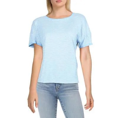 Женская синяя повседневная футболка с квадратным вырезом Eileen Fisher S BHFO 9098