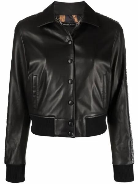 Philipp Plein куртка с кристаллами, черный