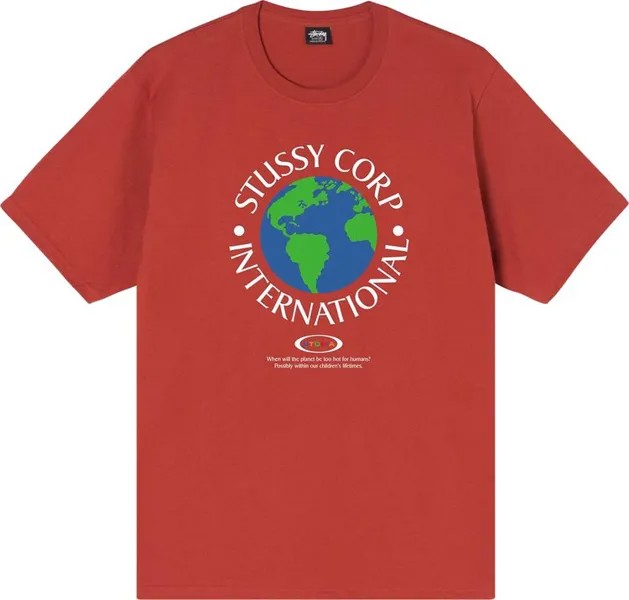 Футболка Stussy Utopia Tee 'Brick', красный