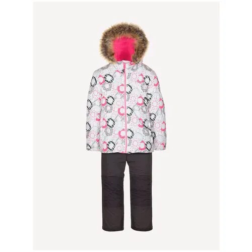Комплект для девочки (куртка, полукомбинезон), Gusti, GW21GS825-WHITE, размер 3/98