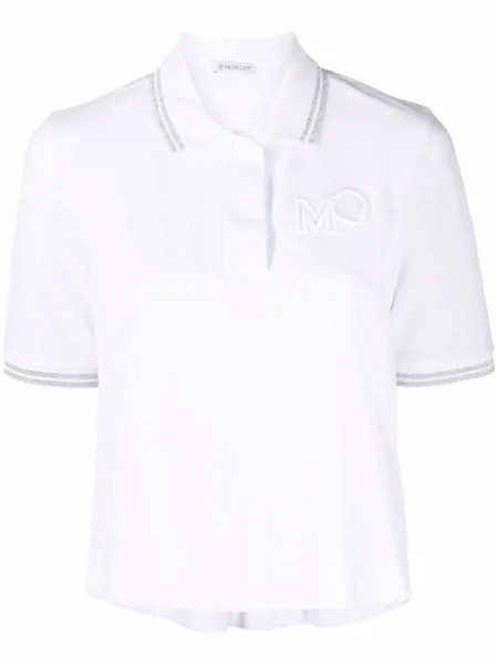 Moncler рубашка поло с вышитым логотипом