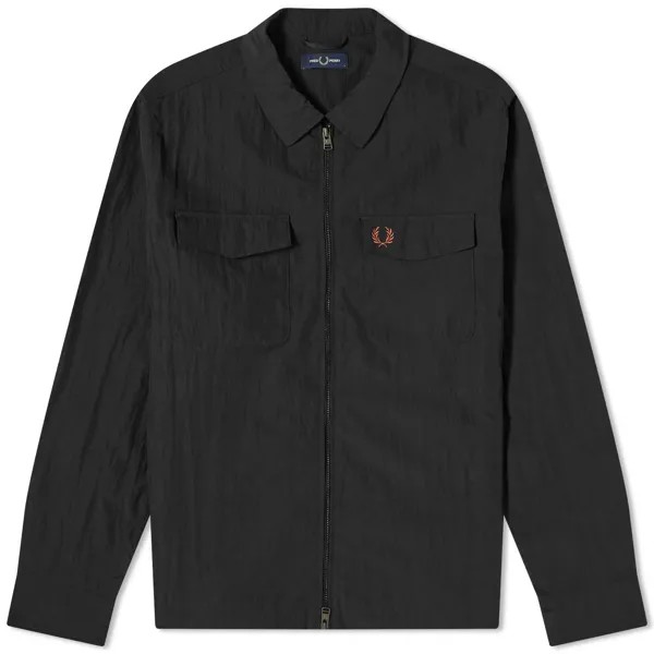 Рубашка Fred Perry Zip Overshirt, черный