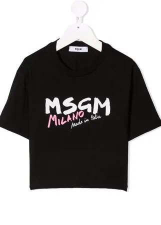 MSGM Kids футболка с логотипом