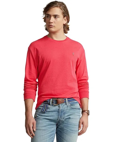 Футболка Polo Ralph Lauren Classic Fit Soft Touch Long-Sleeve, цвет Rosette Heather