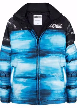 Moschino куртка с выцветшим эффектом и логотипом