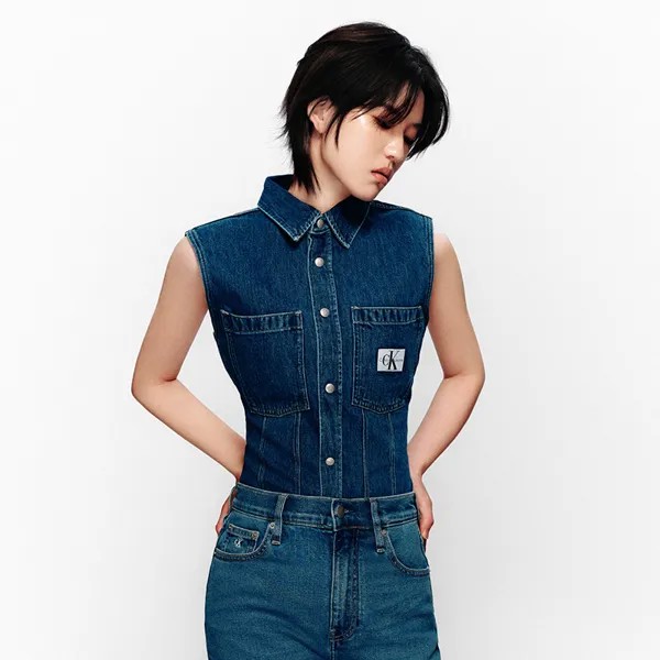 Женская рубашка Calvin Klein, цвет 1A4 - Denim Light Blue