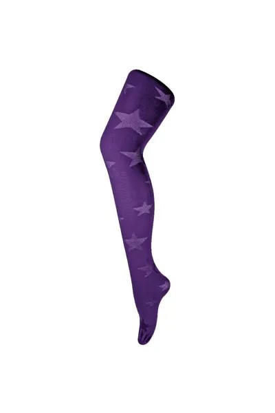 Модные колготки с цветным непрозрачным рисунком плотностью 80 ден, цвет звезды Sock Snob, фиолетовый