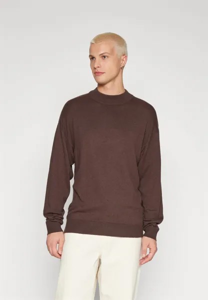 Свитер JJEEMIL MOCK NECK Jack & Jones, темно-коричневый