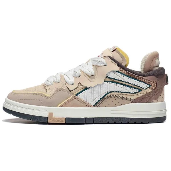 Кроссовки LINING Wave Skateboarding Shoes Women's Low-top Apricot Color / Deer Skin Brown, коричневый