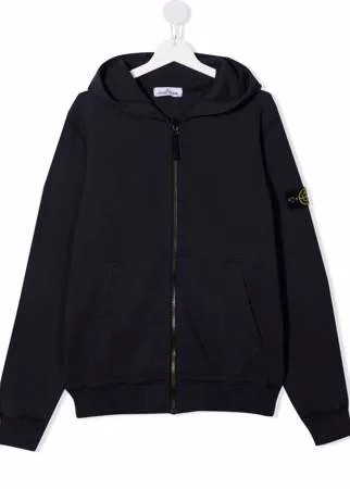 Stone Island Junior худи с нашивкой-логотипом