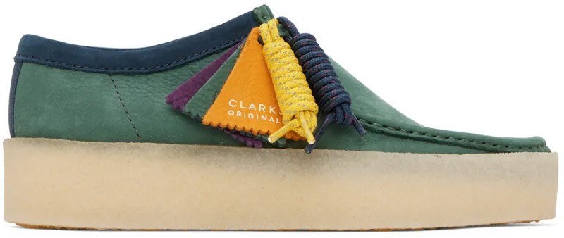 Зеленые оксфорды Wallabee Cup Clarks Originals