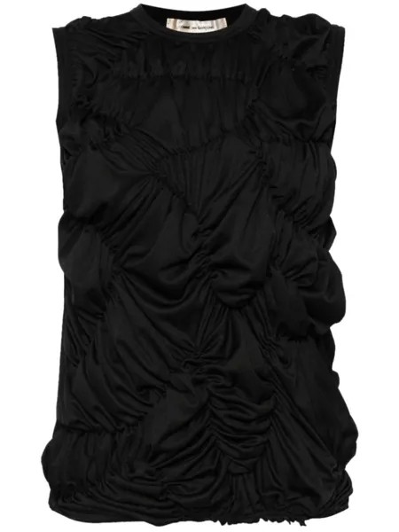 Comme Des Garçons топ без рукавов со сборками, черный