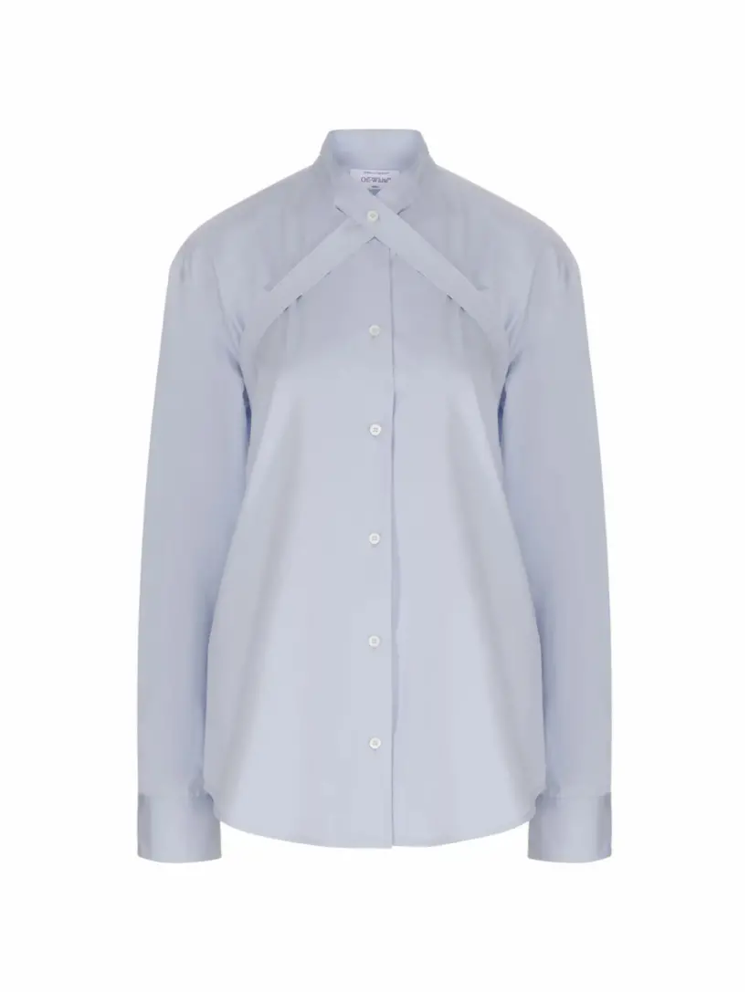 Рубашка из поплина Off-White, голубой