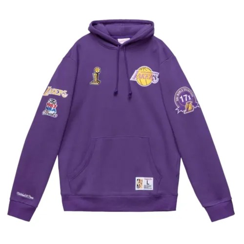 Mitchell - Ness Los Angeles Champ City Pullover Hoodie Mens Purple Casual Outerw