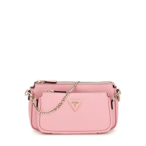 Сумка кросс-боди GUESS, фактура зернистая, розовый