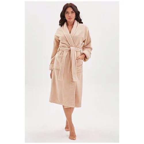 Махровый халат из micro-cottona высокой плотности Wanted (PM 950) размер XL (54-56), песочный