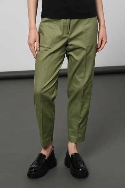 Короткие брюки с зауженной штаниной Stefanel, зеленый
