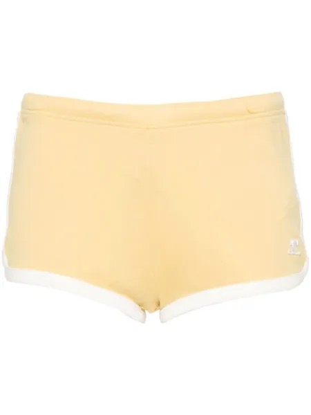 Courrèges короткие шорты Contrast, желтый