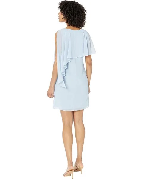 Платье Vince Camuto Asymmetrical Cape Float, цвет Sky