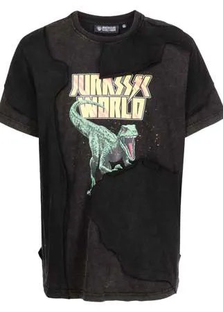 Mostly Heard Rarely Seen футболка Jurassic World в технике пэчворк