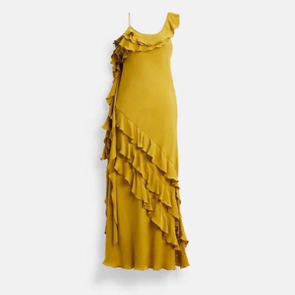 Платье COACH Bias, цвет Dark Yellow