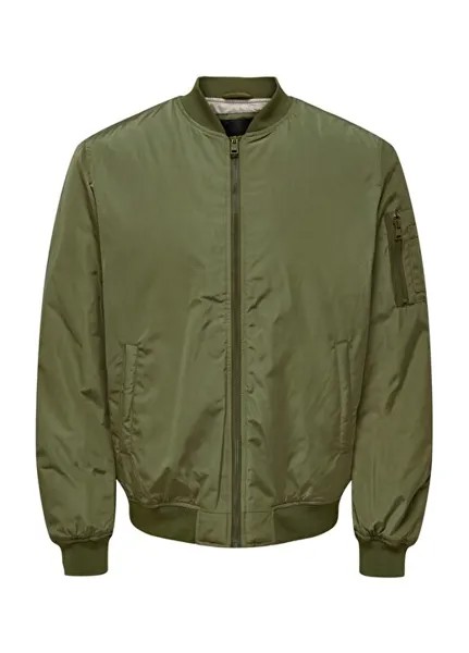 Мужская куртка нормального цвета хаки ONSJOSHUA BOMBER OTW VD NOOS Only & Sons, хаки