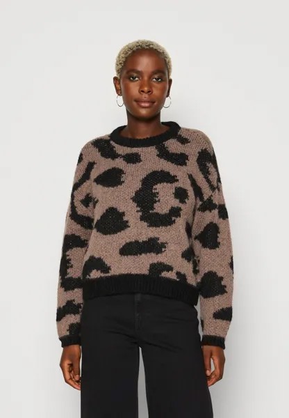 Свитшот Vero Moda ВМЗЕЛЬМА O NECK, коричневая чечевица/черный