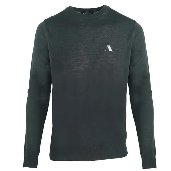 Свитер с логотипом в клетку Aquascutum, черный