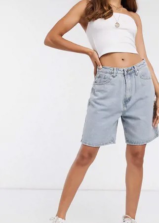 Голубые длинные джинсовые шорты Missguided petite-Синий