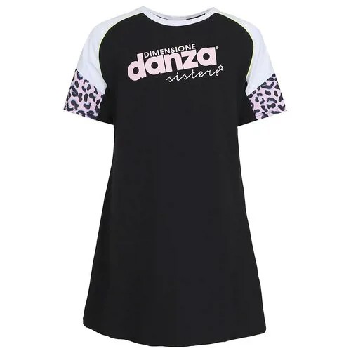 Платье Dimensione danza, хлопок, размер 128, черный