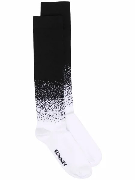 Sunnei носки с принтом тай-дай и логотипом